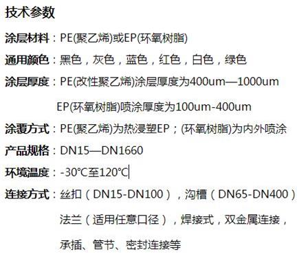 张掖外PE内EP涂塑钢管厂家技术参数